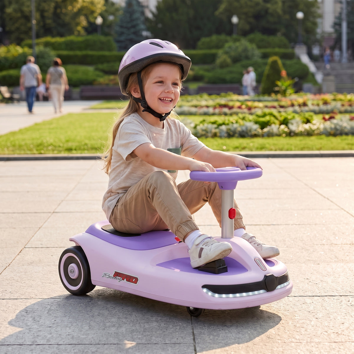 12v Electric Wiggle Car With Pedal, 2 Speeds, Soft Start | Purple