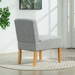 Selina Fabric Armless Accent Chair | Light Grey