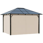 3.6x3metre Hardtop Gazebo Garden Pavilion With Pc Roof