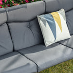 3 Seater Garden Swing, Adjustable Canopy, Grey | Gray