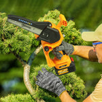8 Inch Electric Chainsaw With Brushless Motor, 2 Batteries | Orange
