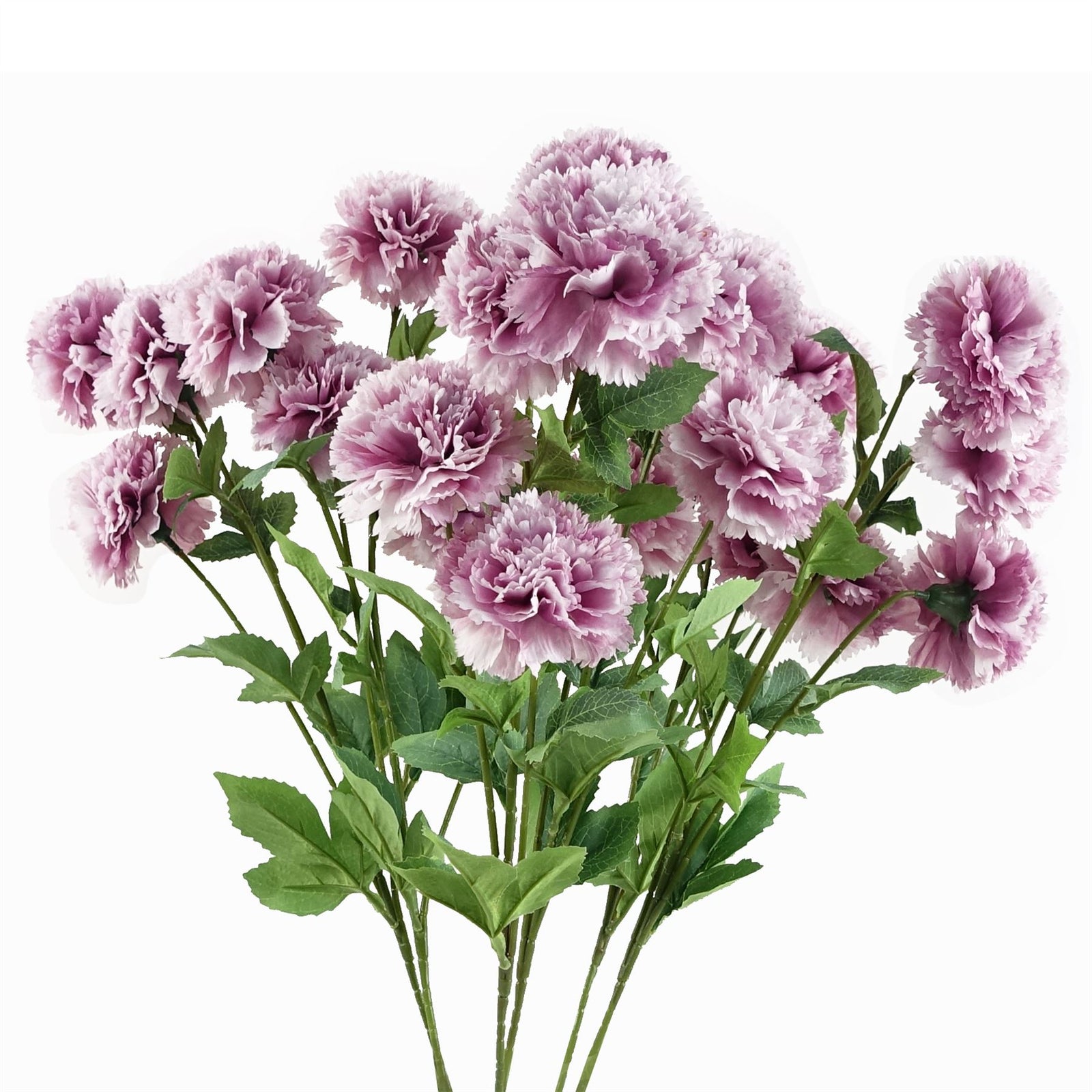 Pack Of 6 X 70cm Pink Artificial Carnation Stem 24 Flowers
