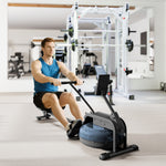 Water Rowing Machine With Adjustable Resistance, Vertical Storage