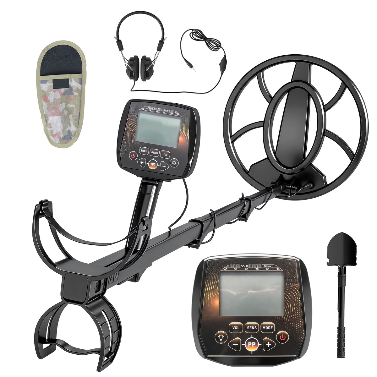 Outsunny 5 Modes Metal Detector For Adults With Ip68 Waterproof Search Coil