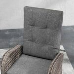 3 Pcs Patio Rattan Wicker Chaise Lounge Sofa Set W/ Cushion | Brown