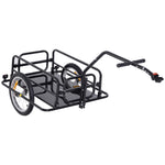 Folding Bicycle Cargo Cart With Hitch Black