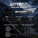 Katana Darts - Steel Tip - 95% Tungsten | 24g | Black