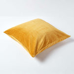 Set Of 2 Velvet Cushion Covers | 40cm x 40cm | Mustard