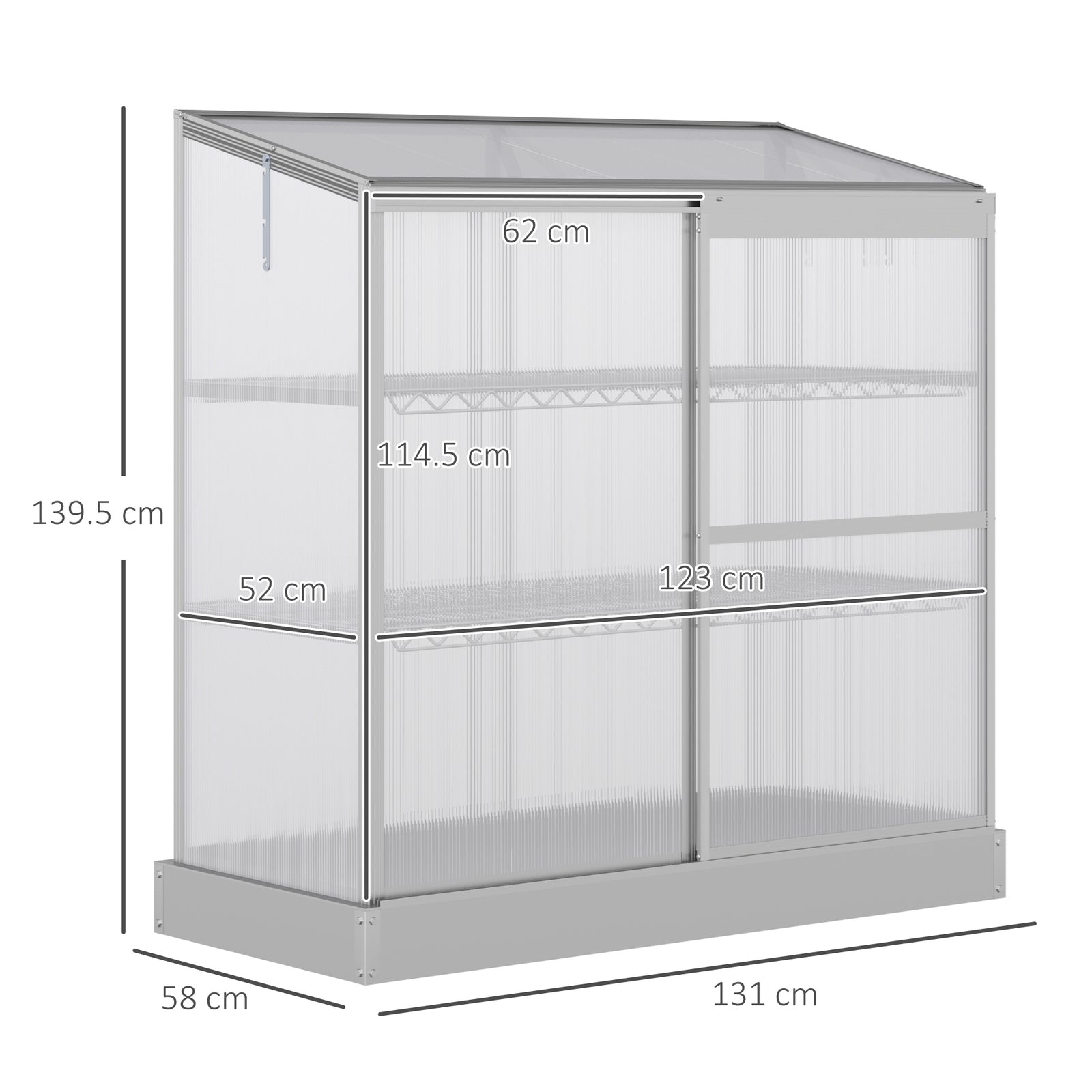 3 Tier Greenhouse Plant Growth Board 131x58x140cm