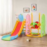 Colorful Toddler Slide And Swing Playset With Music And Safety Belt Indoor Playground For Kids Ages 1–4