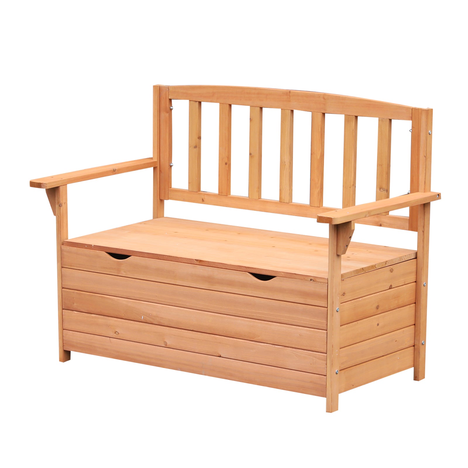Outdoor Garden Storage Bench Patio Box All Weather Fir Wood