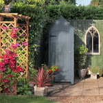 Wooden Small Garden Shed With 3 Shelves And Tilt Roof Grey | Grey