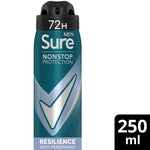 Men Resilience Deodorant Spray With 72h Nonstop Protection 250ml, 6 Pack | Set of 6