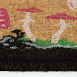 HOMESCAPES Coir Doormat With Red Mushroom Pattern, 40 X 60 Cm
