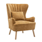Breeins Upholstered Chenille Wingback Single Sofa Accent Chair With Wooden Legs