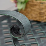 Cast Aluminium Garden Bench 2 Seater Antique Park Loveseat | Green