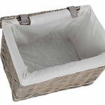 Wicker Grey Wash Finish Storage Basket | Small | Gray