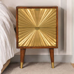 Solid Wood Manila Gold Bedside