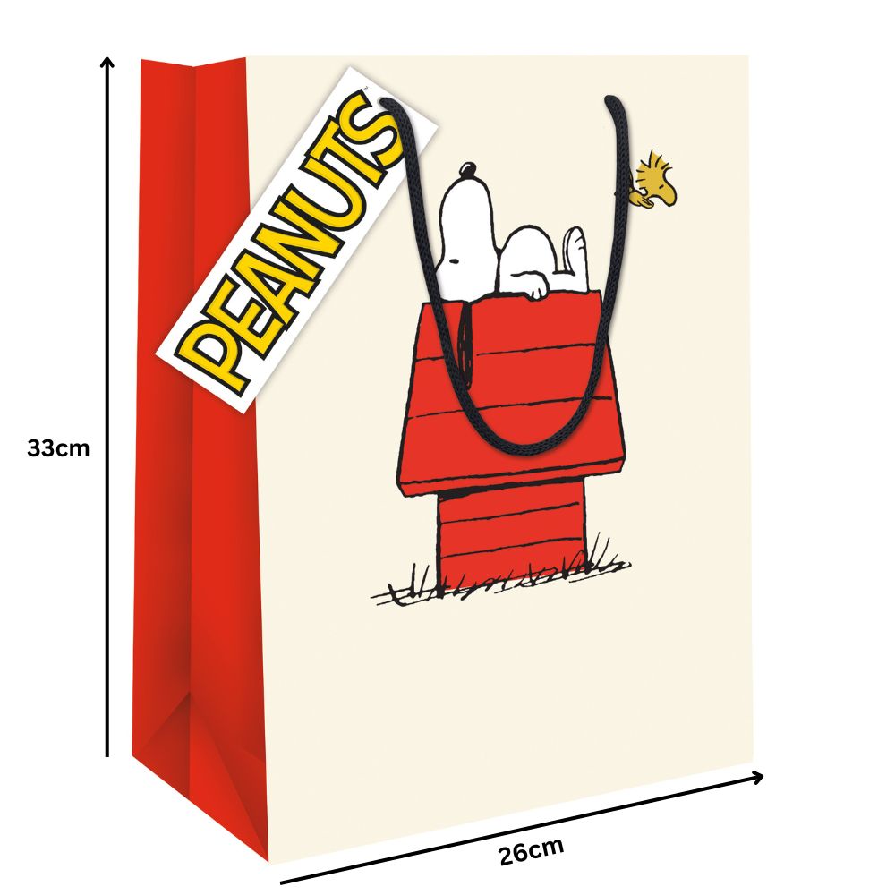 Peanuts Snoopy Medium Gift Bag Official Product