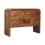 Darcy 3 Over 3 Drawer Chest In Chestnut Finish, Brown | 7 | Brown