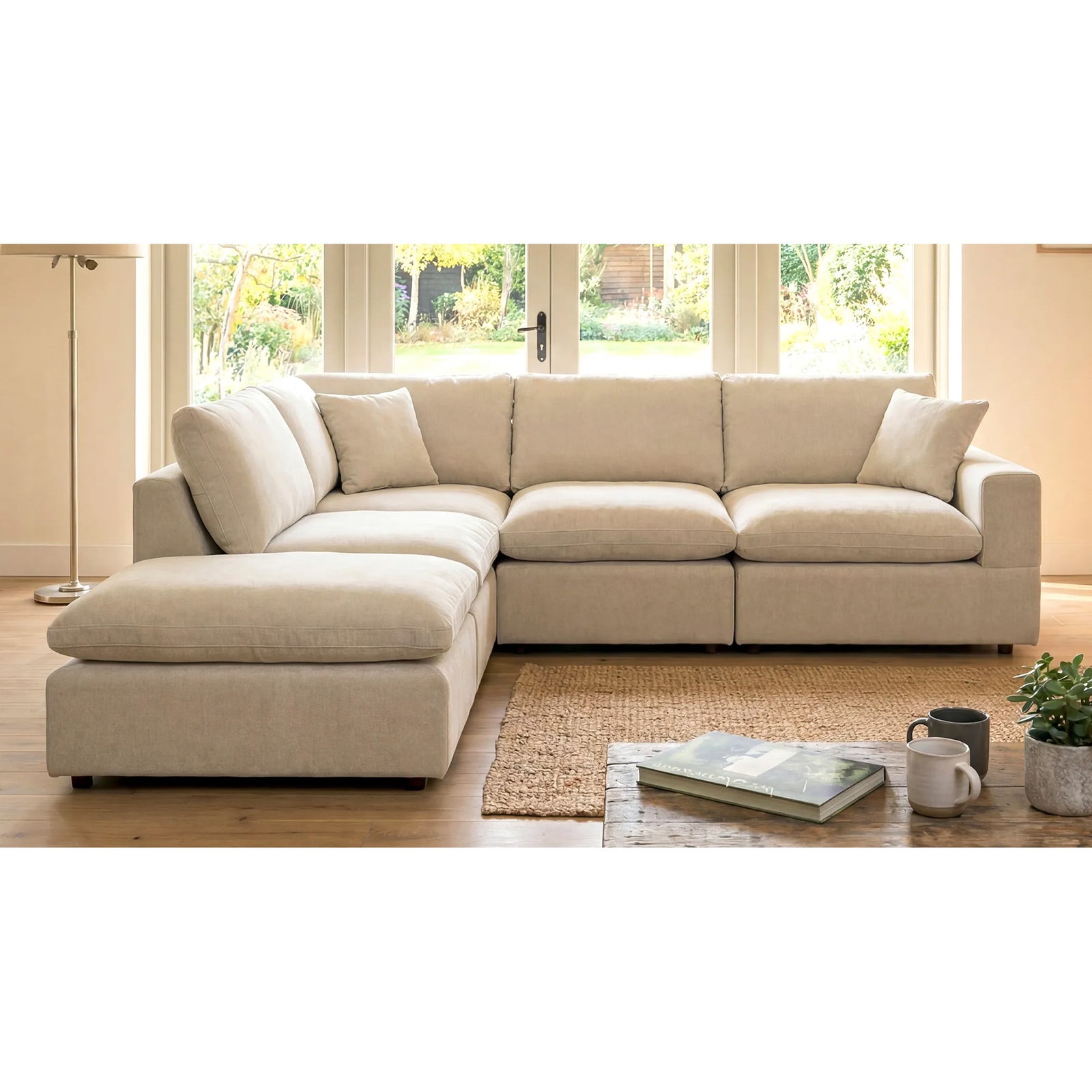 Cotleigh Reversible 5-piece Modular Corner Sofa | Beige