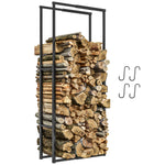 100-150cm Retractable Fireplace Log Rack, Metal