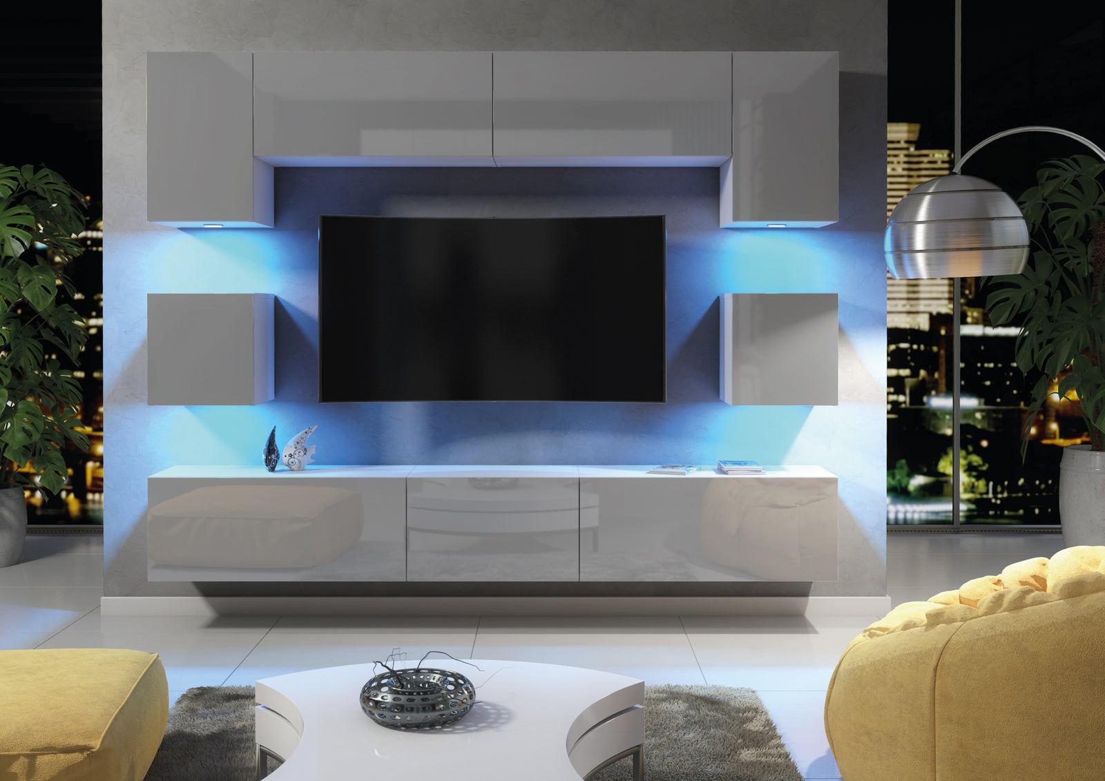 Panorama Wall Tv Unit | Grey