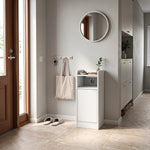 Slim Bedside Table Set Of 2 With Charging Station | White
