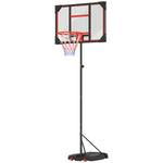 AIYAPLAY Basketball Hoop, 210-260cm Height Adjustable Basketball Hoop, Red