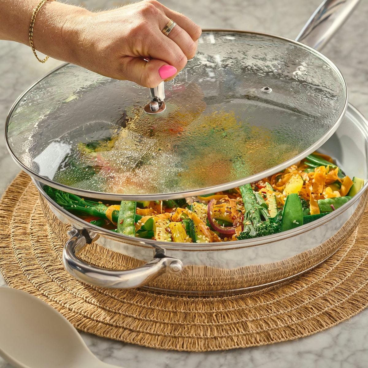 30cm Stainless Steel Long Handled Sauté Pan
