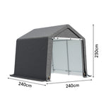 8x8ft Galvanized Tube Storage Shed