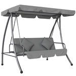 2-in-1 Swing Chair 3 Seater Hammock Cushion Bed Tilt Canopy