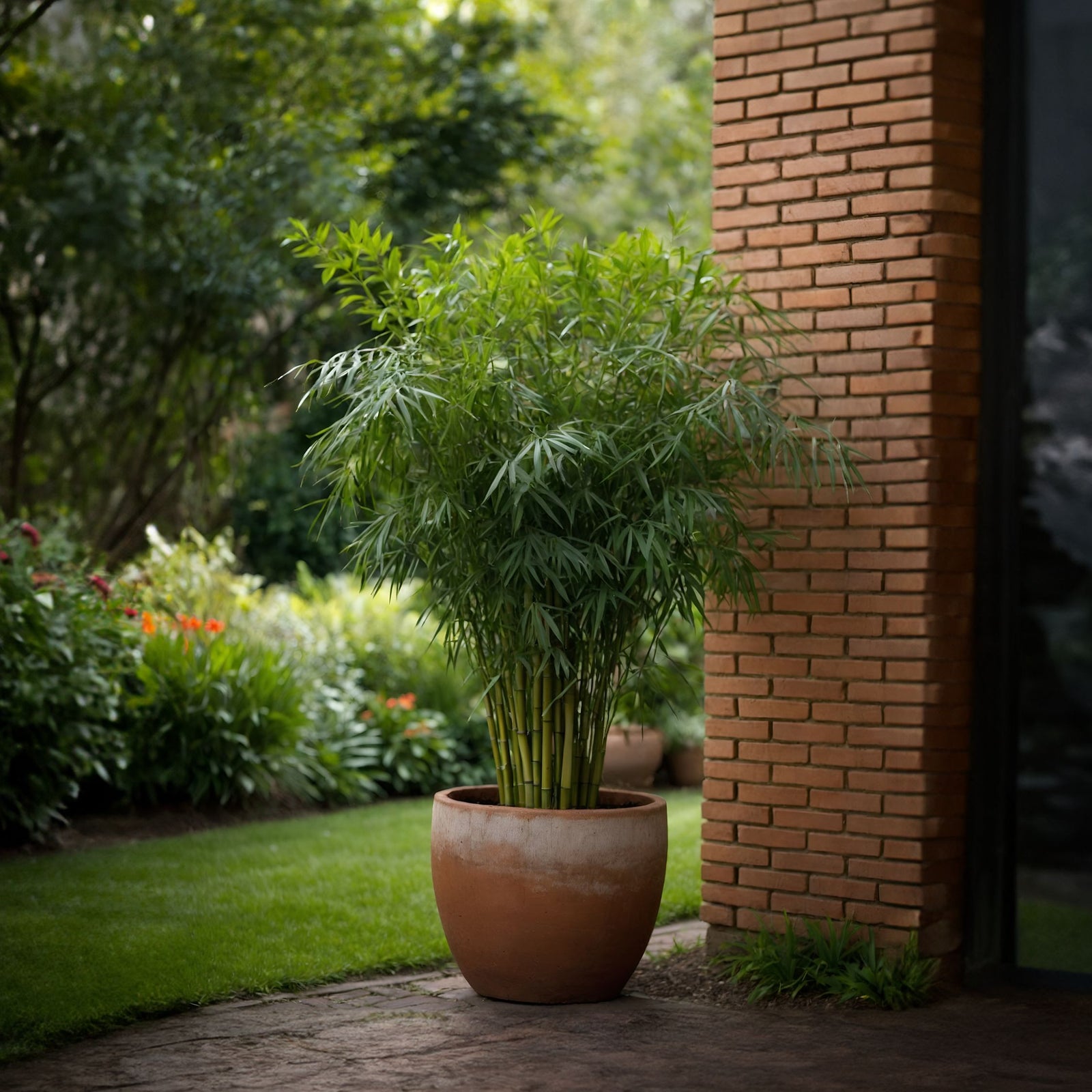 Dragonhead Bamboo - 3 Pcs. - Fargesia Rufa - Height 25-40cm - ⌀13cm | Set of 3 | Green