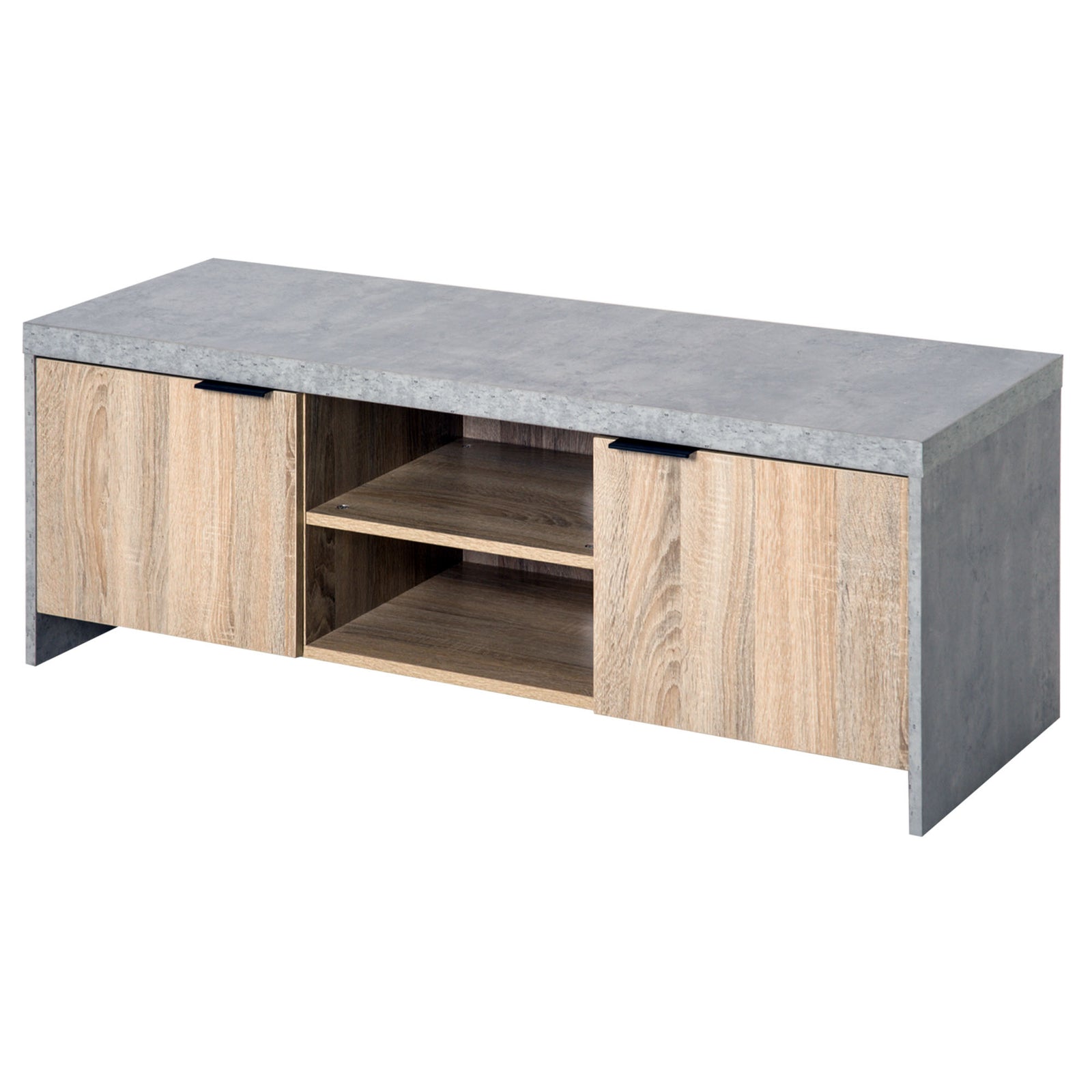 Wooden Tv Stand Home Furniture Storage Shelves