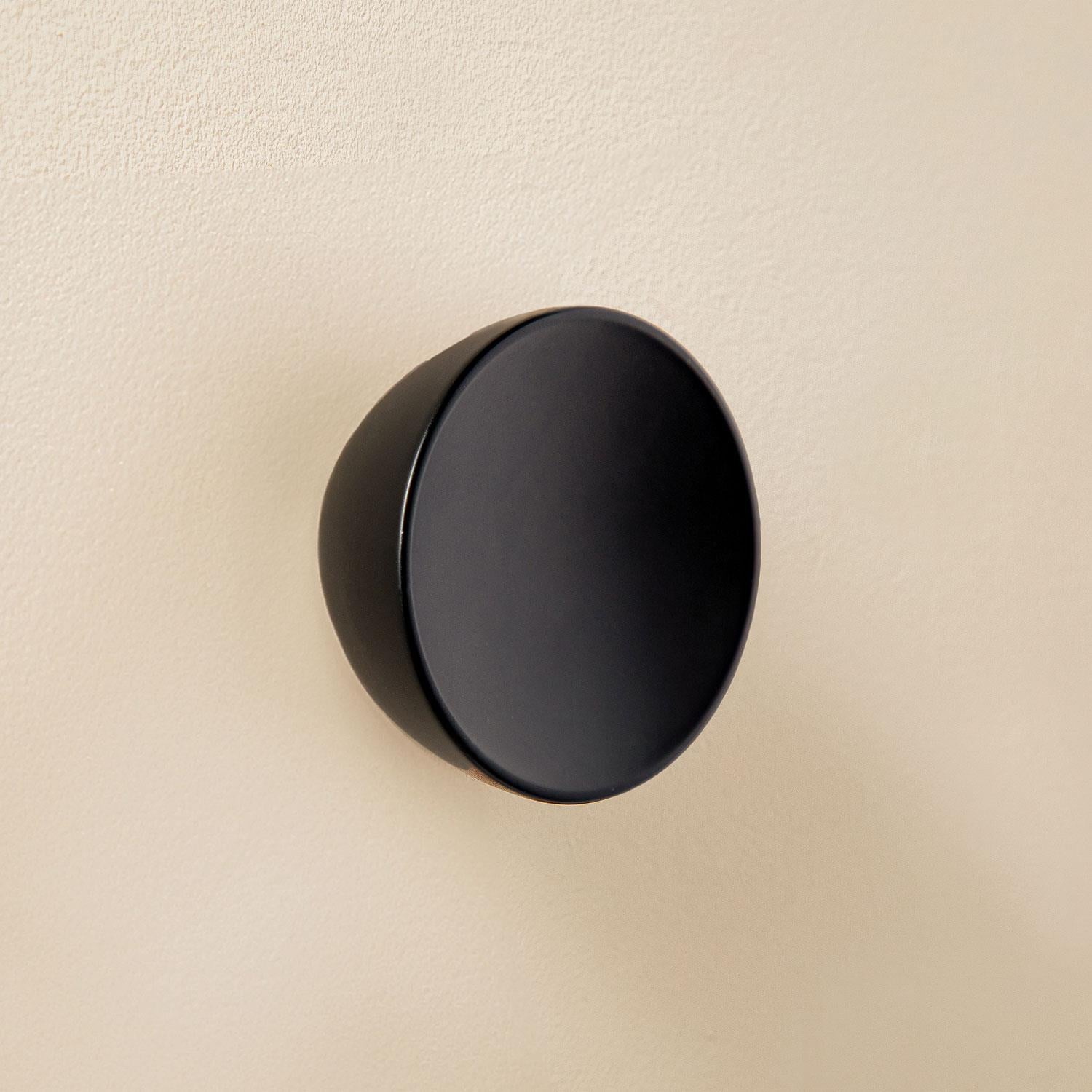 Towel Hook, Coat Hook, Round Handle, Round Knob, Black, Geyser Collection