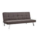 Click Clack Linen Blend Sofa Bed - 3 Seater | Brown