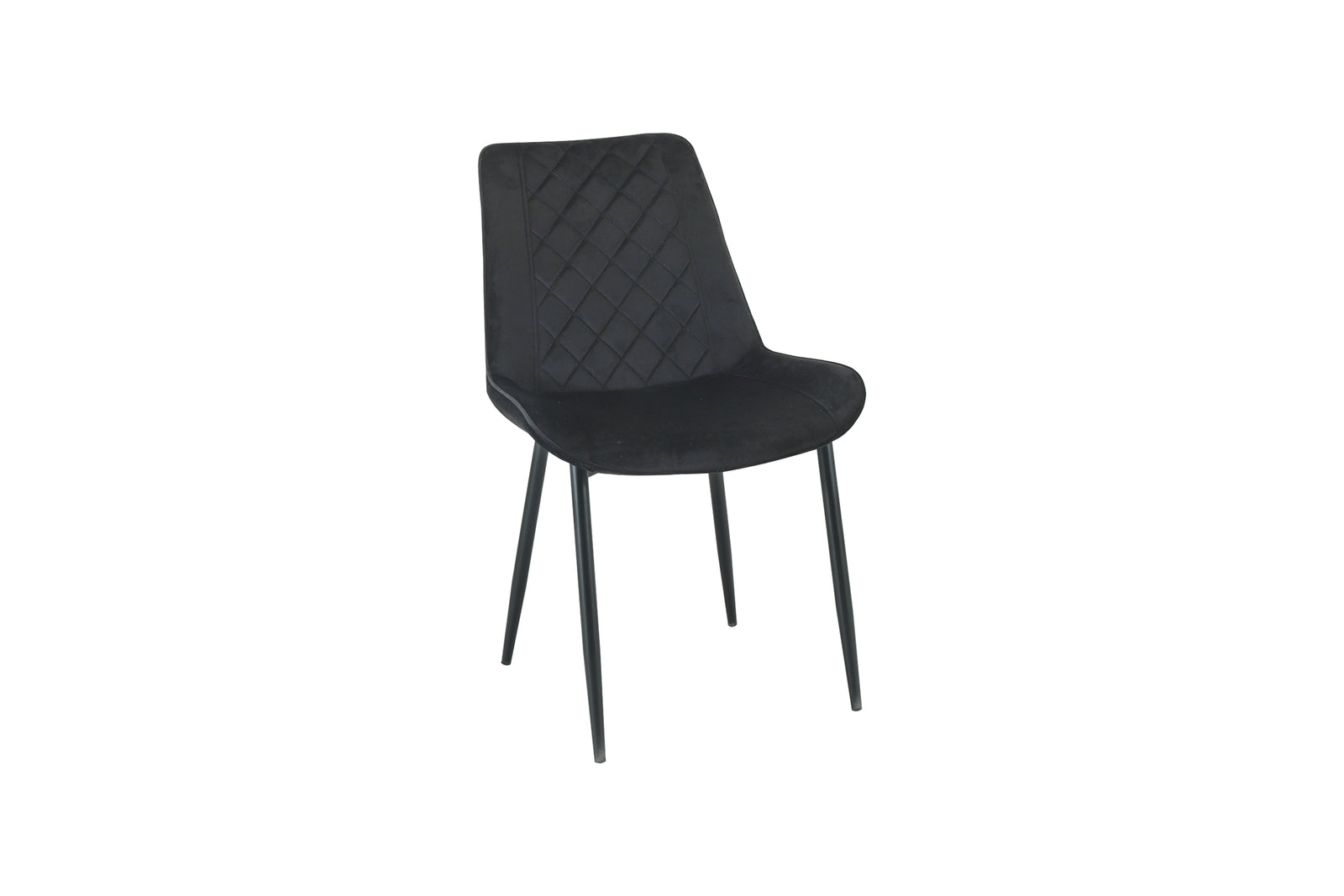 San Diego Marble Top Dining Table With Amelia Velvet Chairs | Black