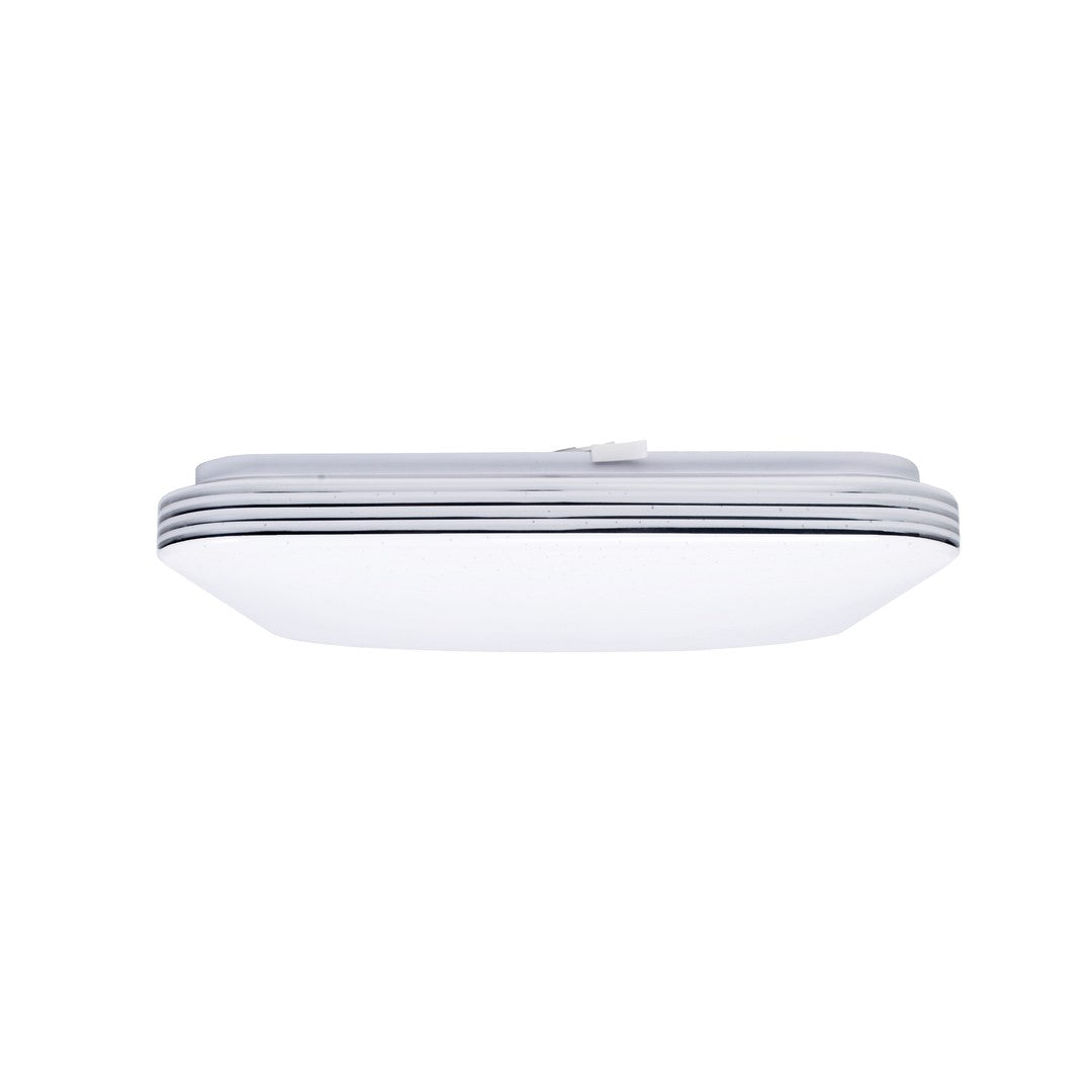 Palermo Modern White Led Ceiling Lamp Included Remote With Adjustable Brightness And Colour Temperature | 33cm | White