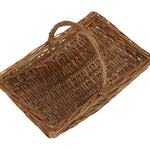 Wicker Full Unpeeled Garden Trugs | Large | Brown