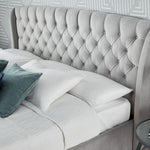 Newton Velvet 4 Drawer Storage Bed | King | Grey