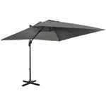 2.7x2.7m Cantilever Parasol W/ 360° Crank Handle Tilt | Dark Gray