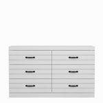 3+3 Drawer Chest - Storage Dresser For Bedroom | White