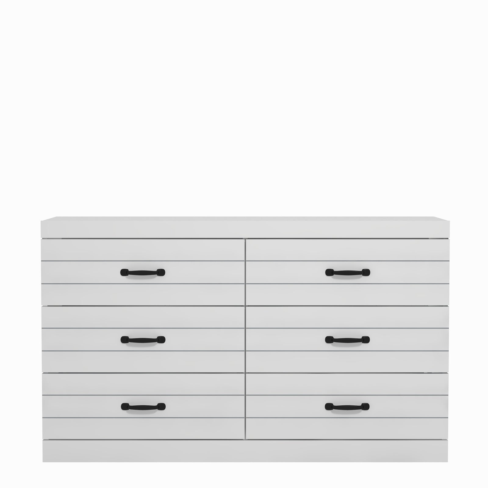 3+3 Drawer Chest - Storage Dresser For Bedroom | White