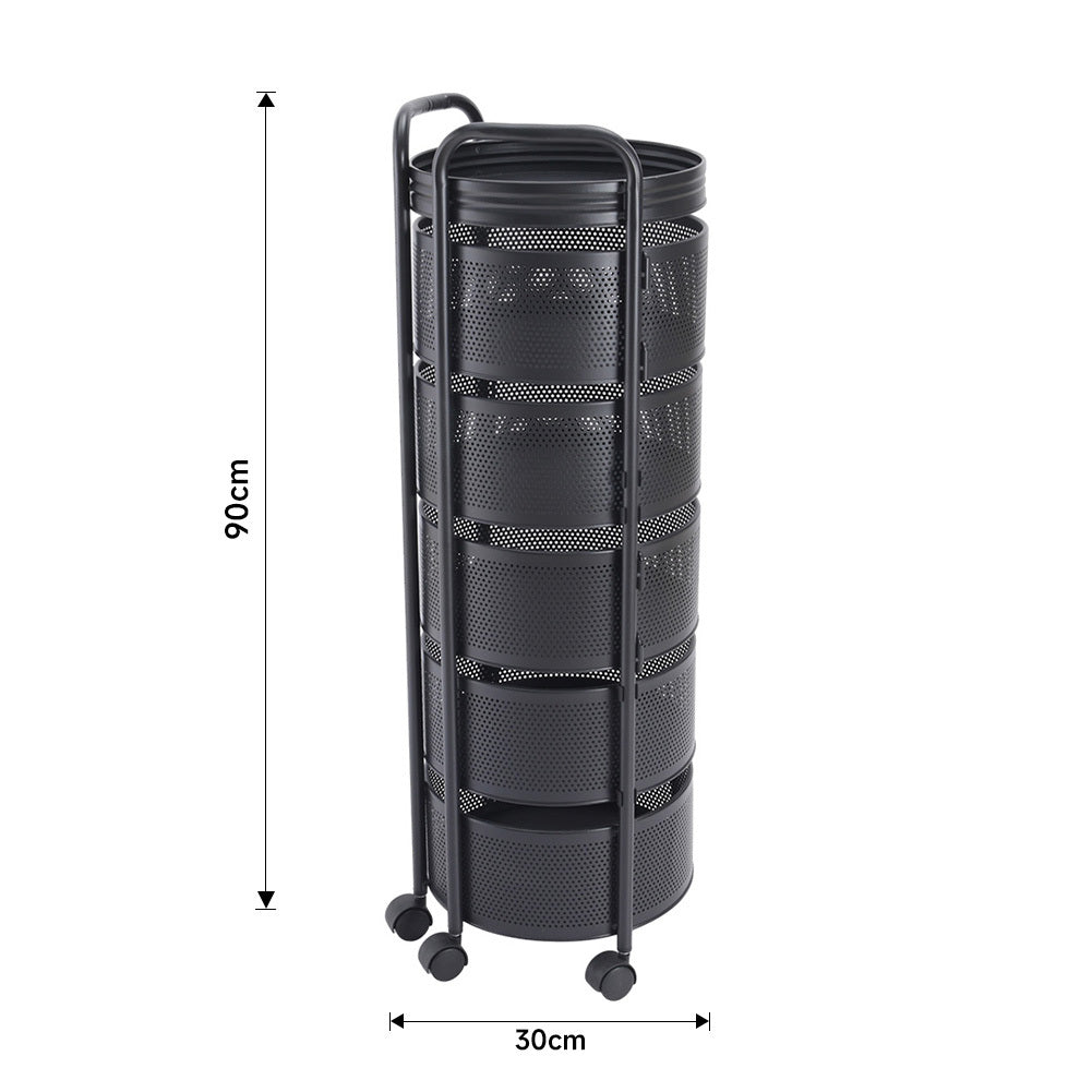 5-tier Kitchen Rotating Storage Rack