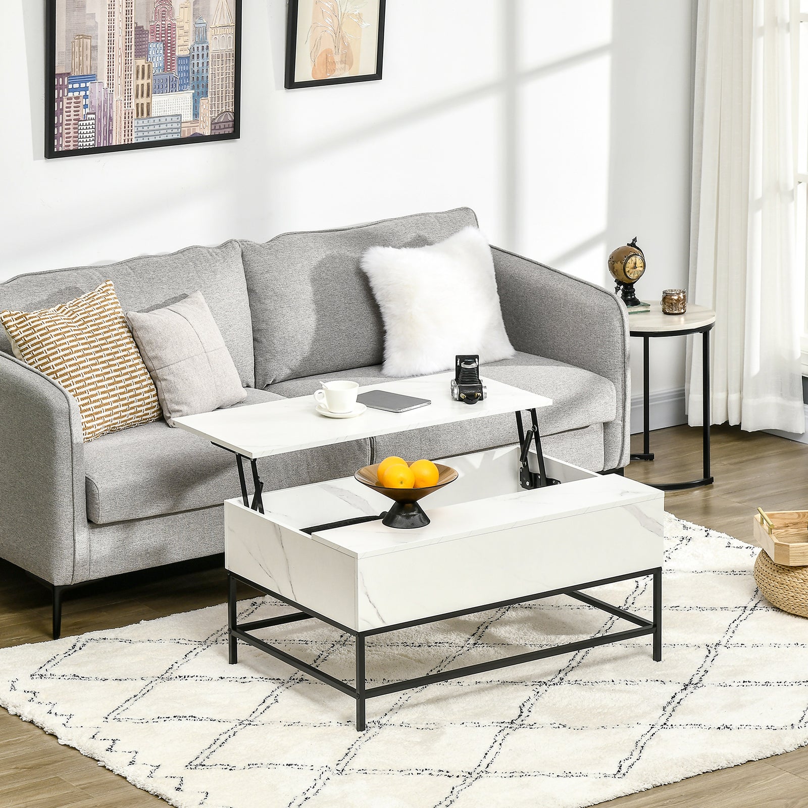 Lift Top Coffee Table With Hidden Storage