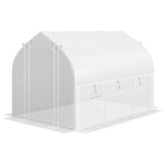 3x2m Polytunnel Greenhouse W/ Sidewalls & Door