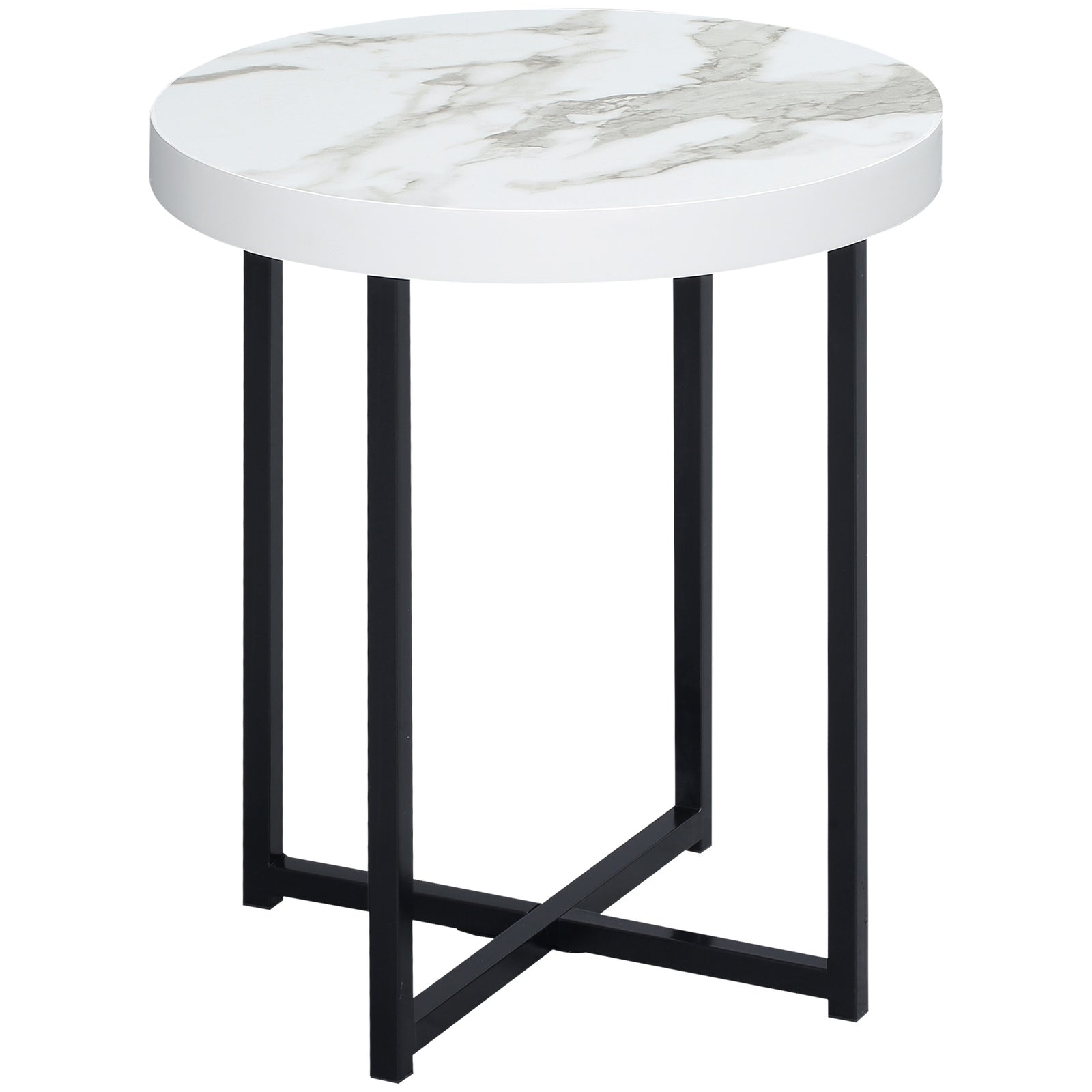 Round End Table, Metal Legs, Bedside/sofa Side
