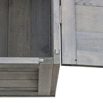 Tortoise House W/ Mesh Roof, Small Pet Reptile Wooden House - Grey