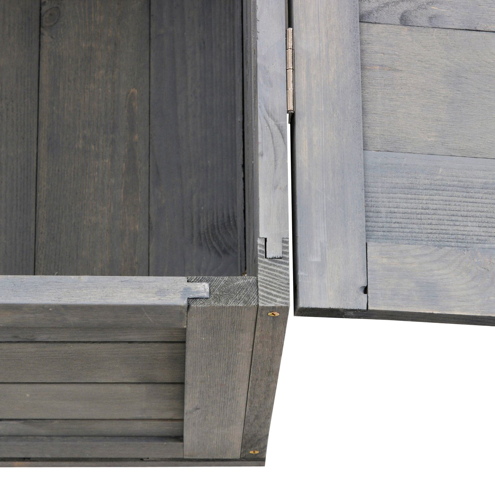 Tortoise House W/ Mesh Roof, Small Pet Reptile Wooden House - Grey