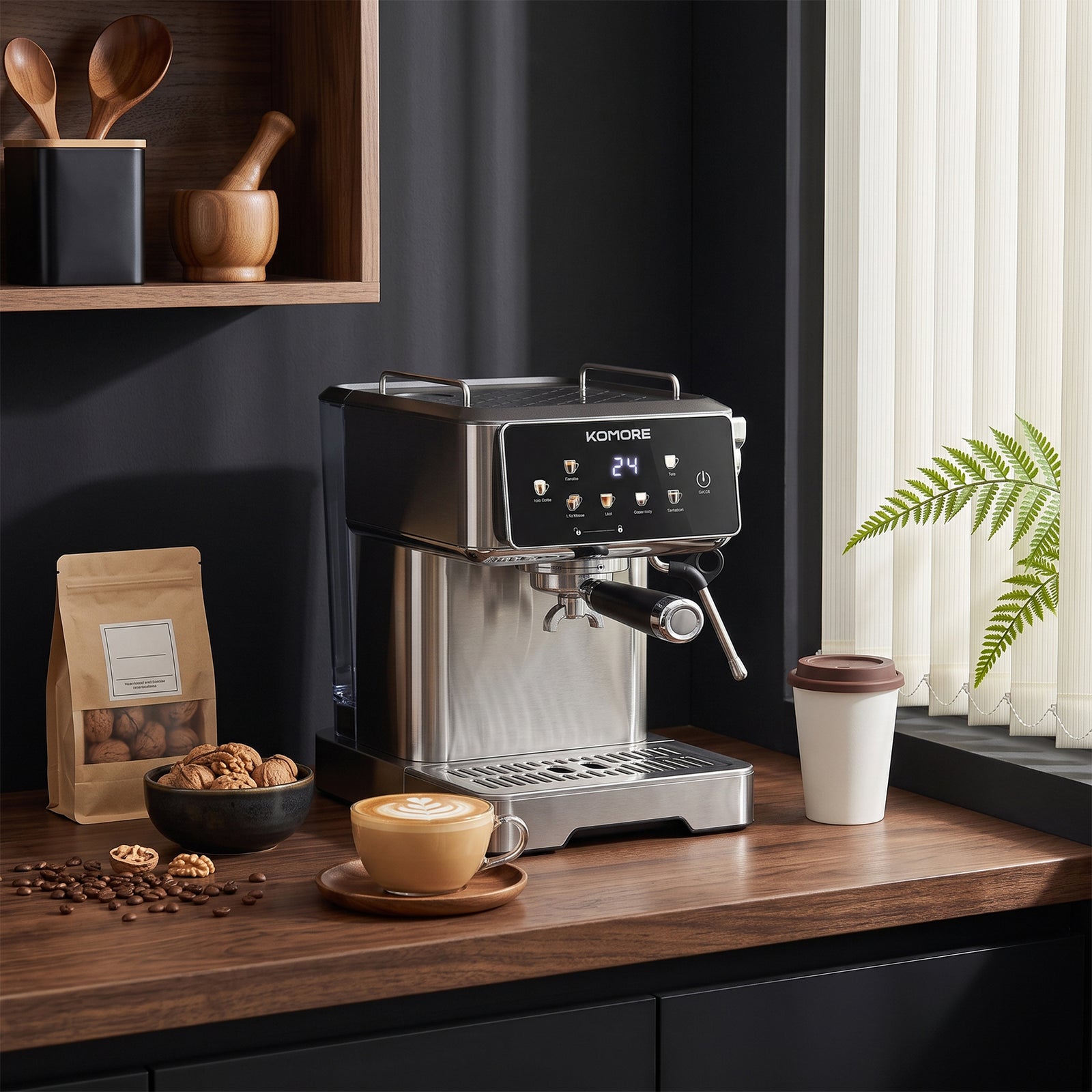 Breeins Espresso Machine With Milk Frother